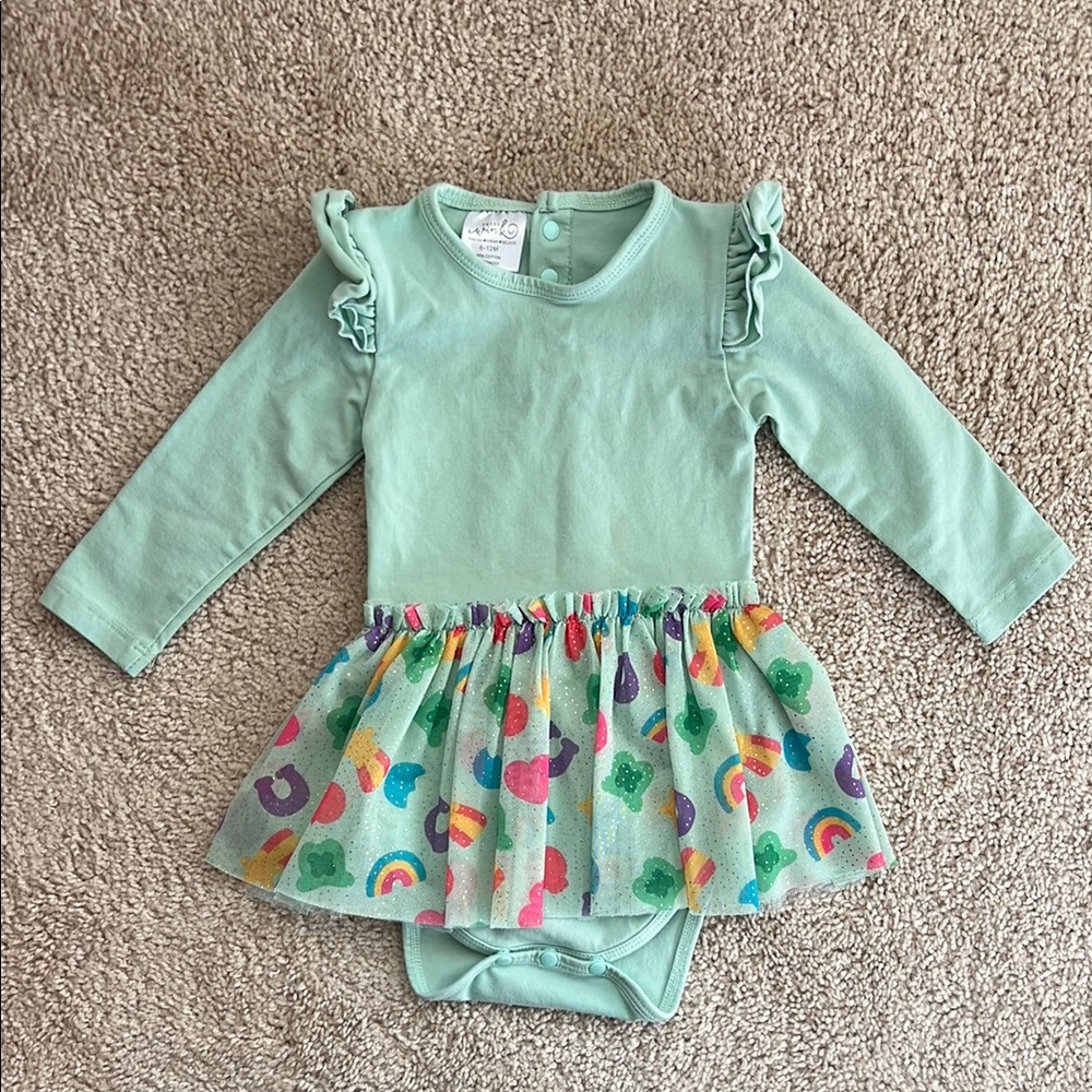 6-12 Month Sweet Wink Lucky Charm Tutu Bodysuit. Gently used.